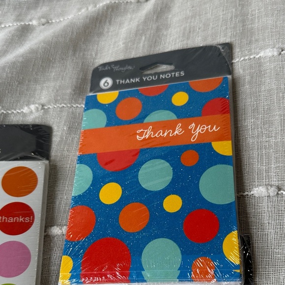 Thank You Card w/Envelopes Set of 36 cards (5 pks) Glitter Polka Dots NWT Thanks - Picture 5 of 10